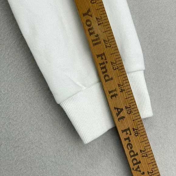 ASRV Hoodie Mens Large White Longline Terry Pullover Gym Athletic Slim-Fit - Picture 11 of 12